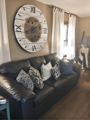 Oversize Clock with Reclaimed Wood