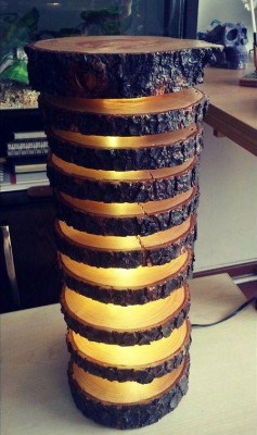 Find Out How To Make This Unique Floor Lamp From A Log