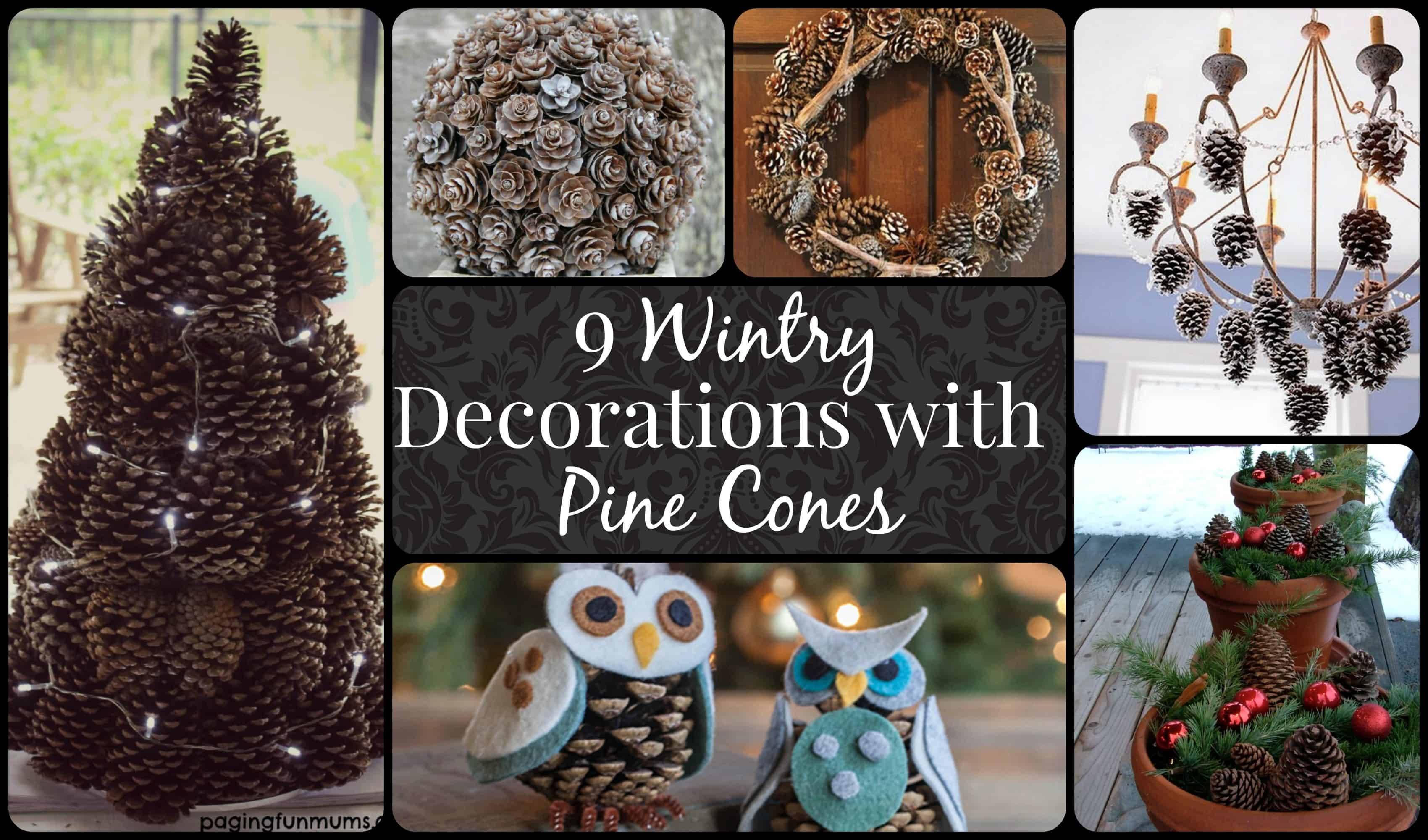 9 Wintry Decorations with Pine Cones