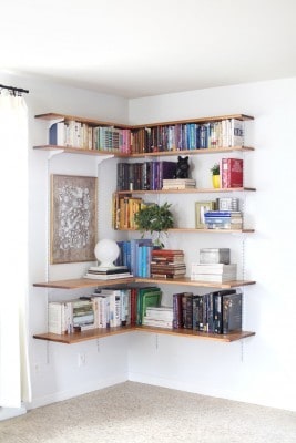 DIY Corner Shelving Unit