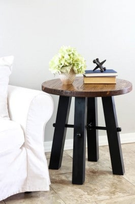 Round Side Table Rustic Appeal