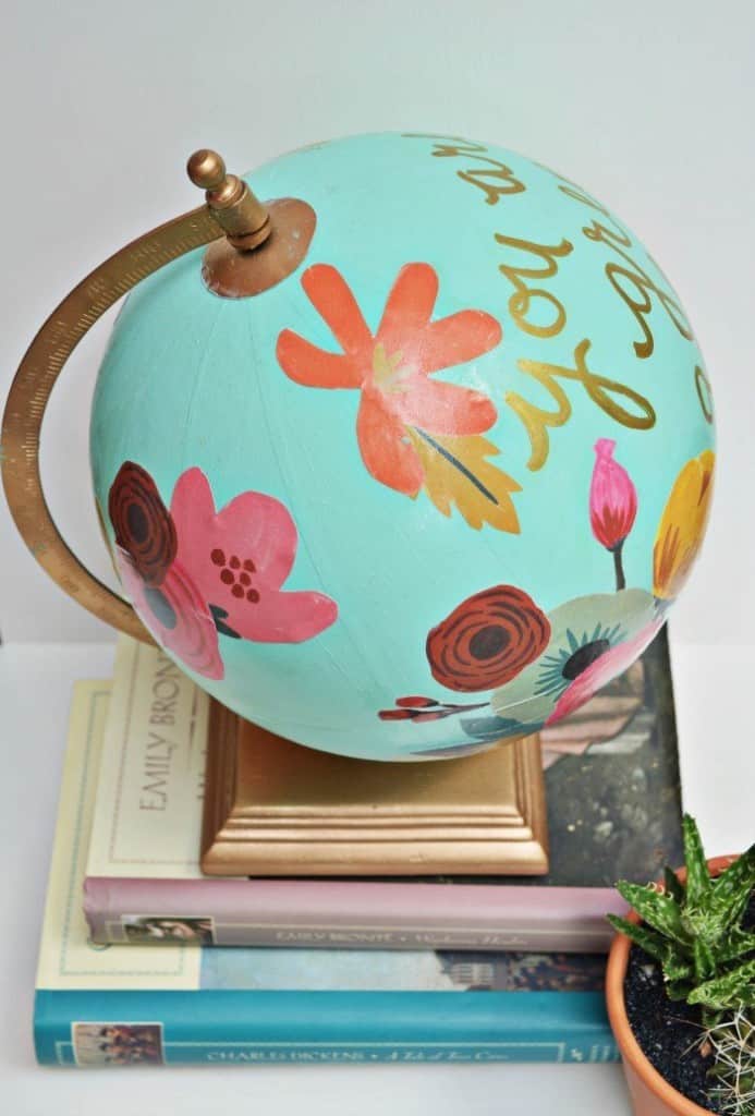 World Globe Decoupage Makeover