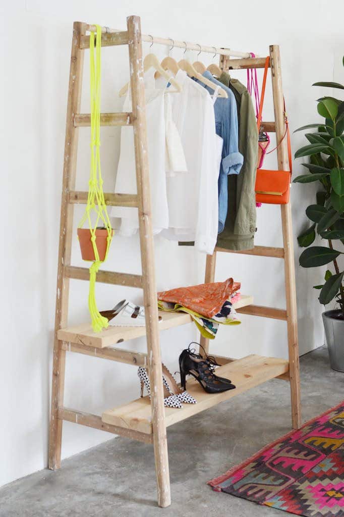 Ideal for Small Space Ladder Wardrobe - KnockOffDecor