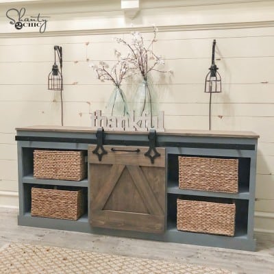 Custom Barn Door Console
