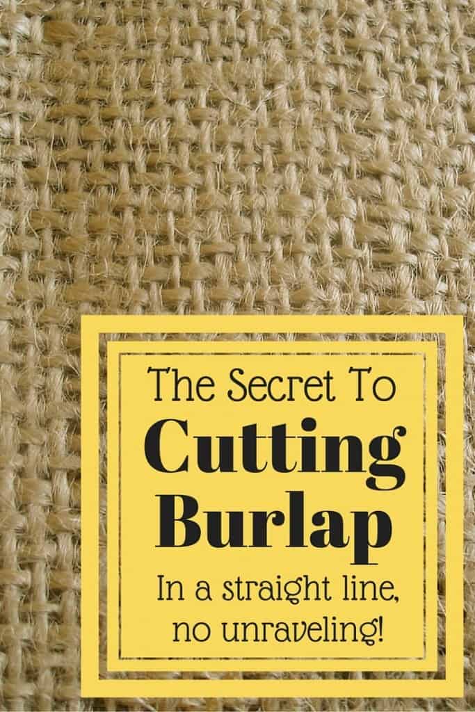 Burlap Cutting for Beginners