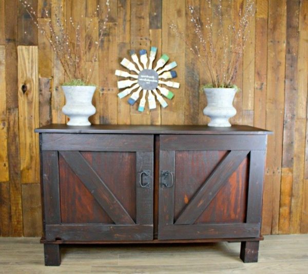 DIY Farmhouse Style Media Center