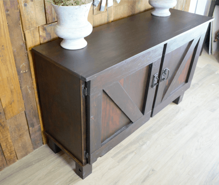 DIY Farmhouse Style Media Center