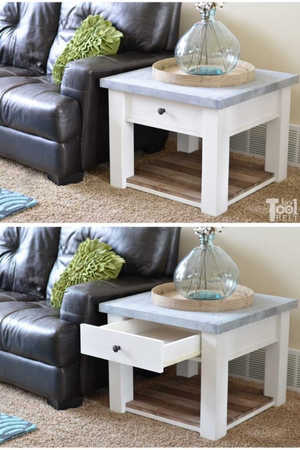 DIY Zinc Top Table