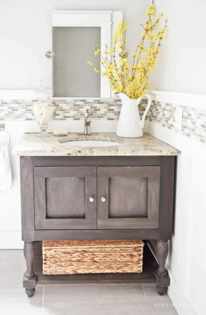 DIY Bathroom Vanity That Looks Totally Custom - KnockOffDecor