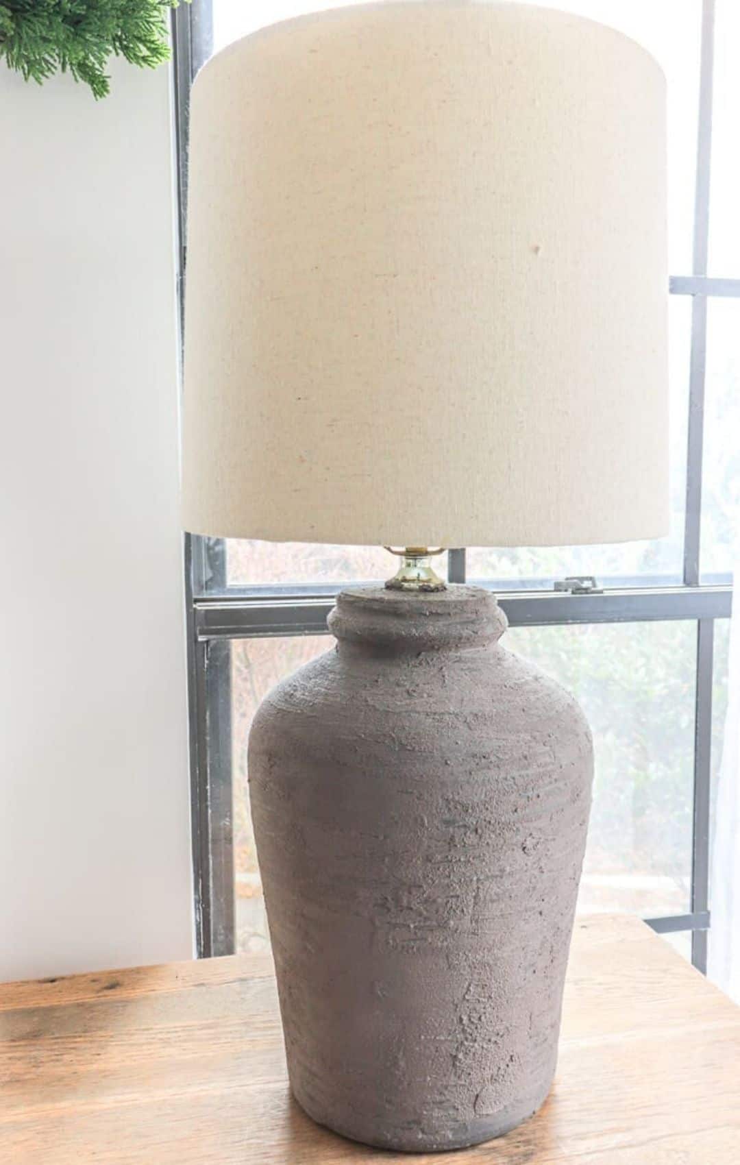 DIY Ceramic Urn Lamp Knock Off