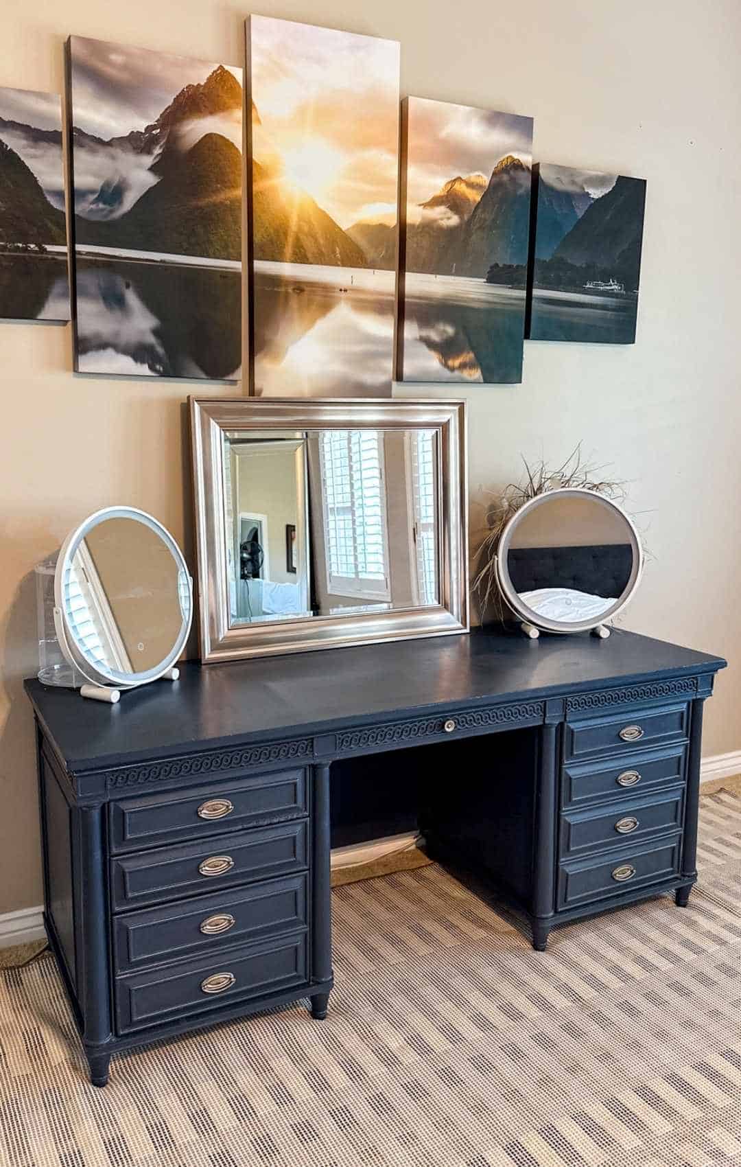 DIY Desk to Vanity Transformation