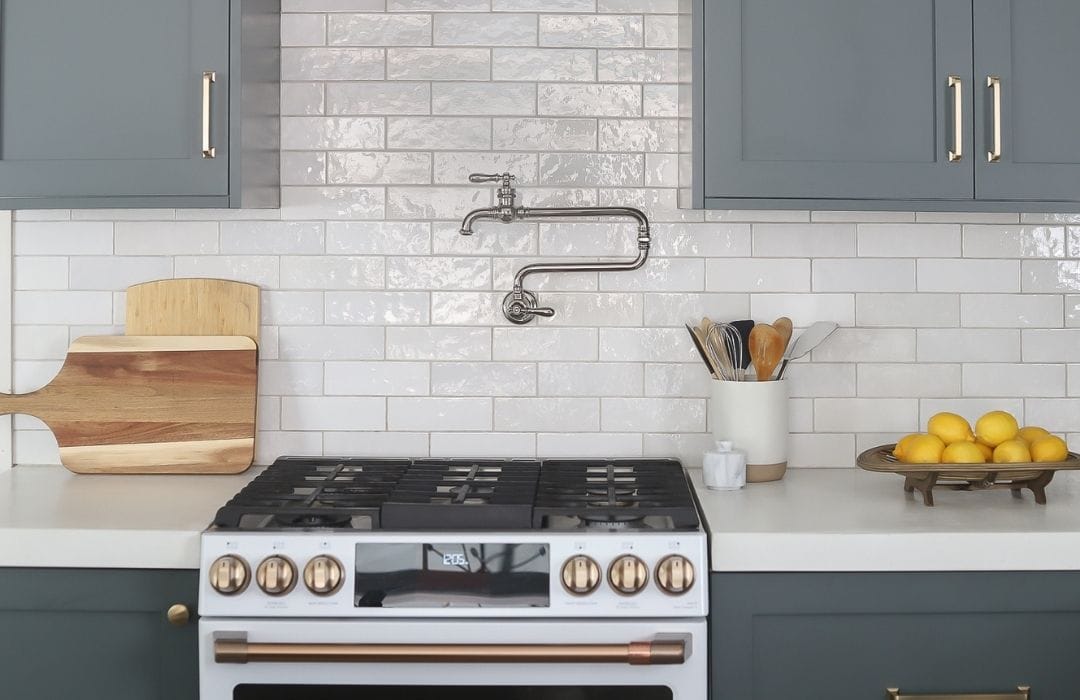 DIY Kitchen Reveal with Smart Design Choices gas range oven