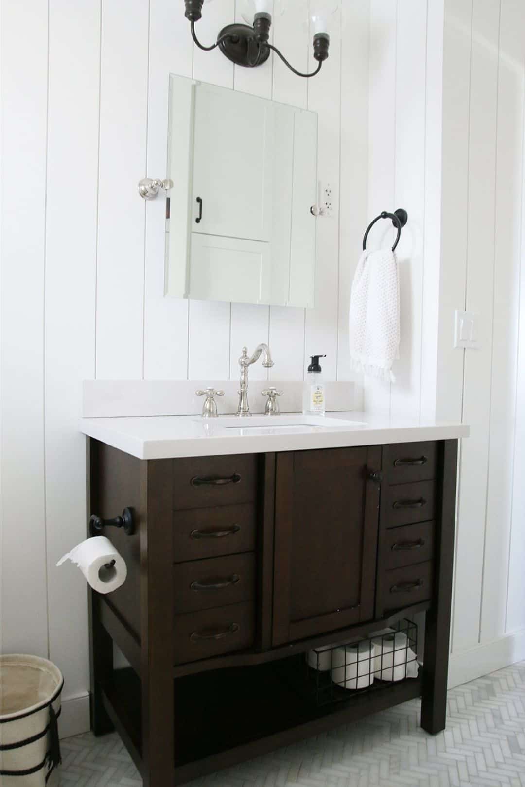Easy DIY Bathroom Makeover You Can Do vanity
