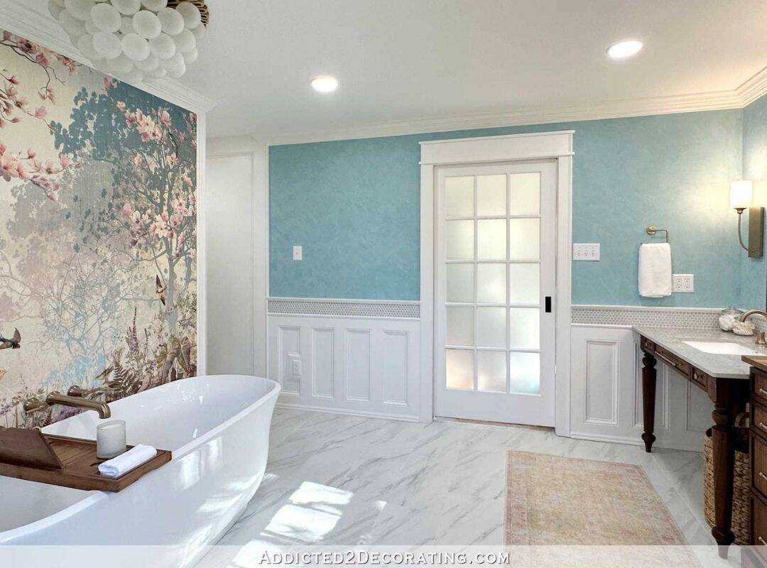 Epic DIY Bathroom Remodel From Bedroom to Spa door