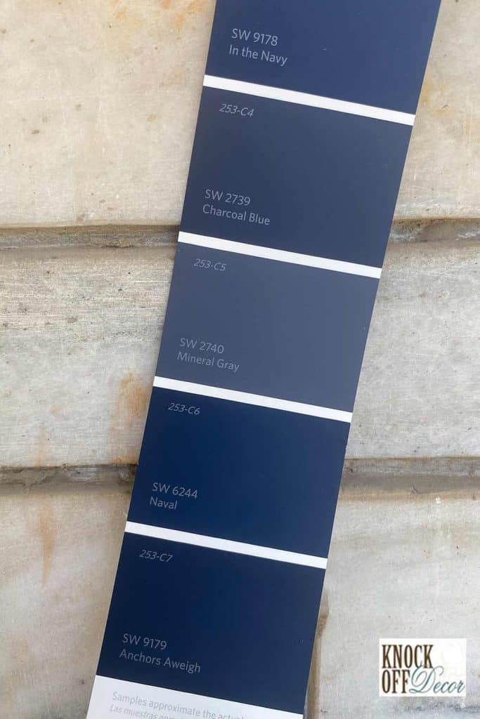 Sherwin Williams Anchors Aweigh SW 9179 The Admirable Navy Blue