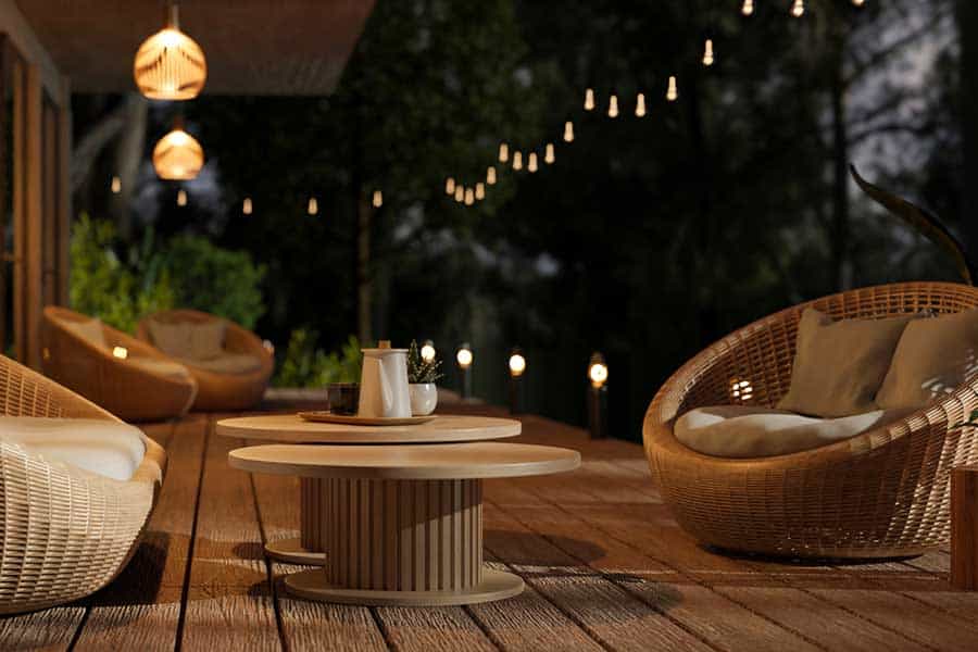backyard lighting on deck ex