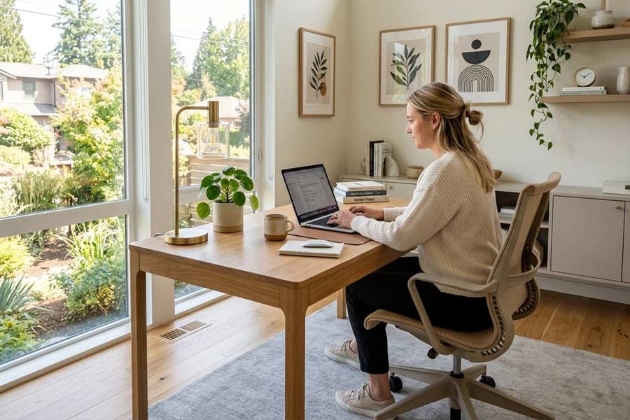 beautiful home office setup