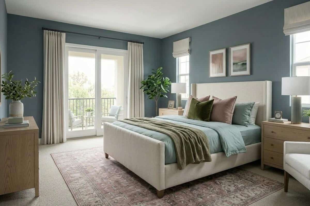 bedroom painted with sherwin williams slate tile