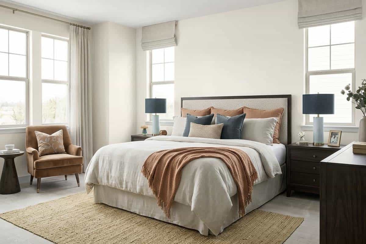 behr polar bear painted bedroom