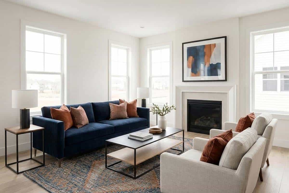 behr polar bear painted living room