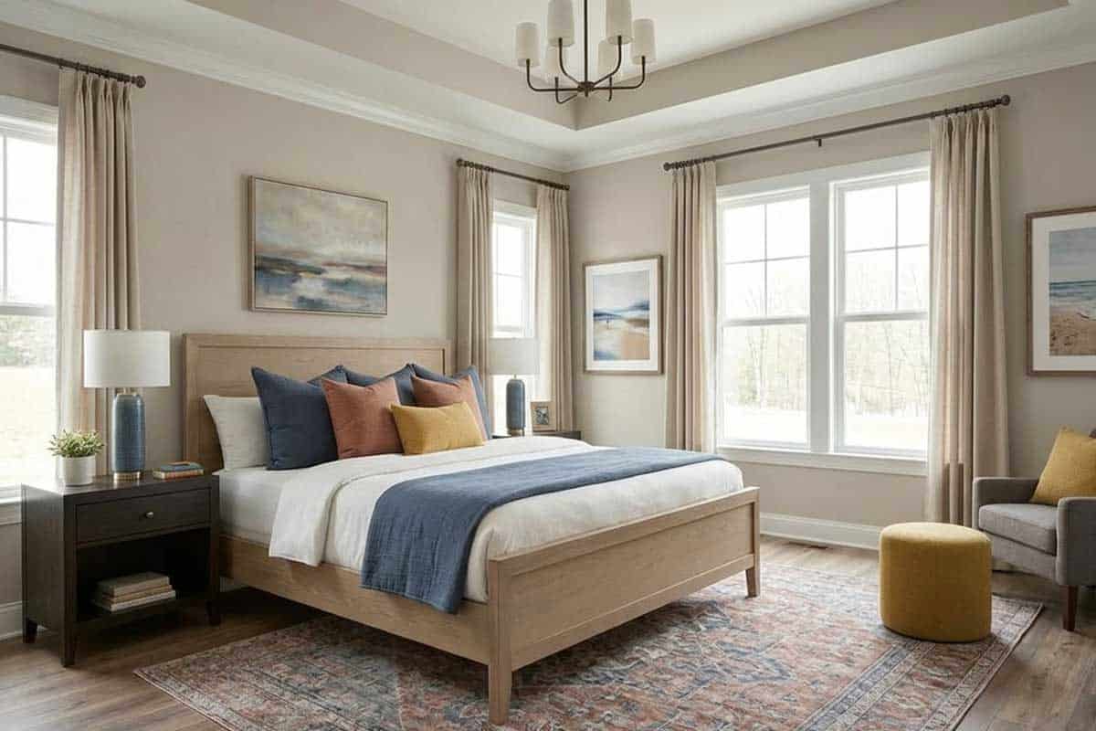 behr silver drop painted bedroom