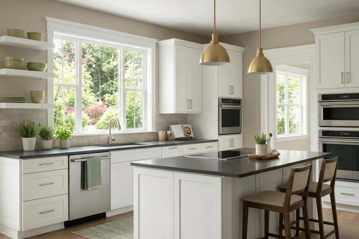 ben moore pashima in kitchen