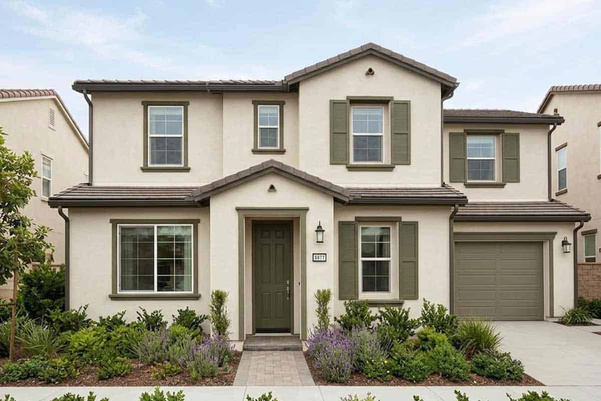 ben moore swiss coffee painted home exterior