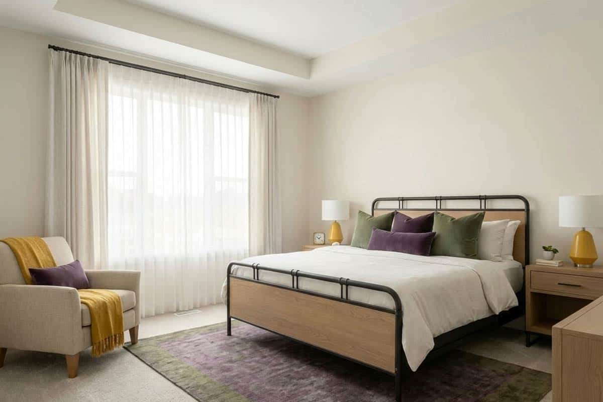 benjamin moore wing dove painted in bedroom