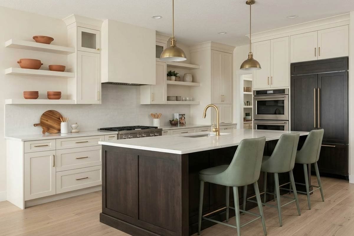 benjamin moore wing dove painted in kitchen