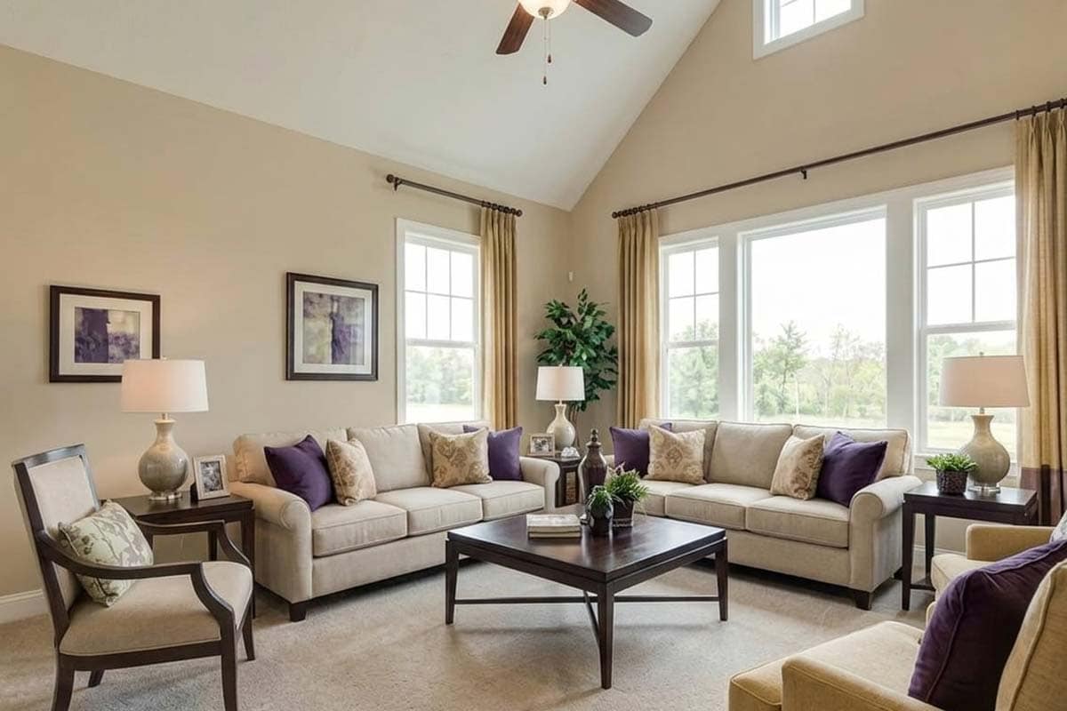 bm shaker beige painted living room