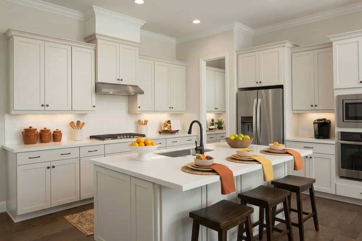 bm silver satin painted kitchen