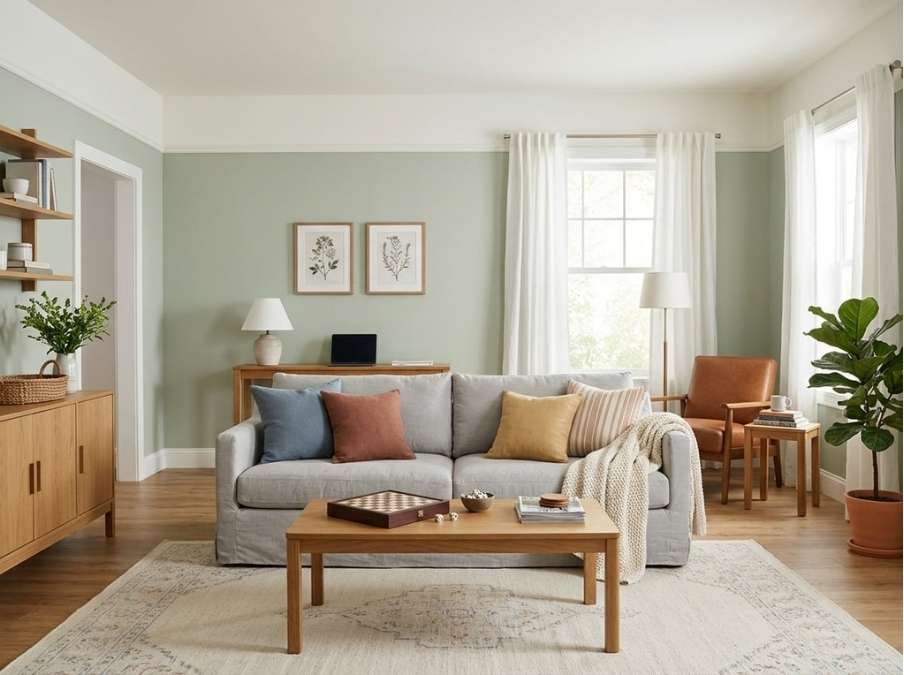 calm palette flexible living room