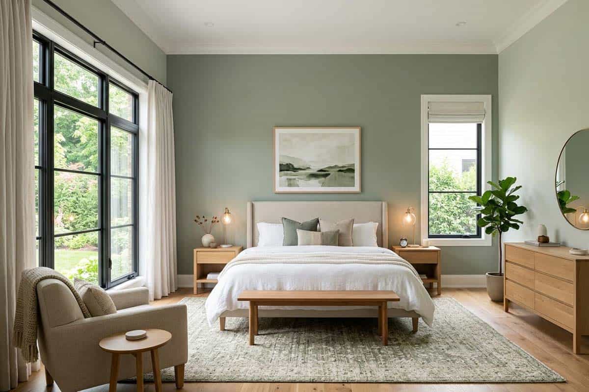 clary sage in remodeled bedroom