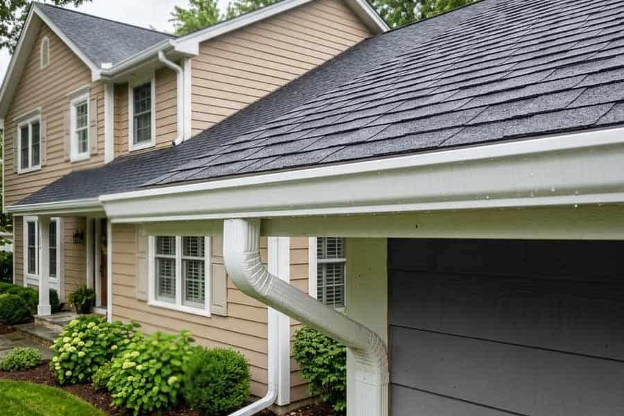 clean gutters home exterior view