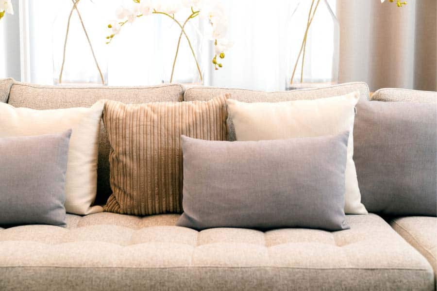 close up high quality couch fabric