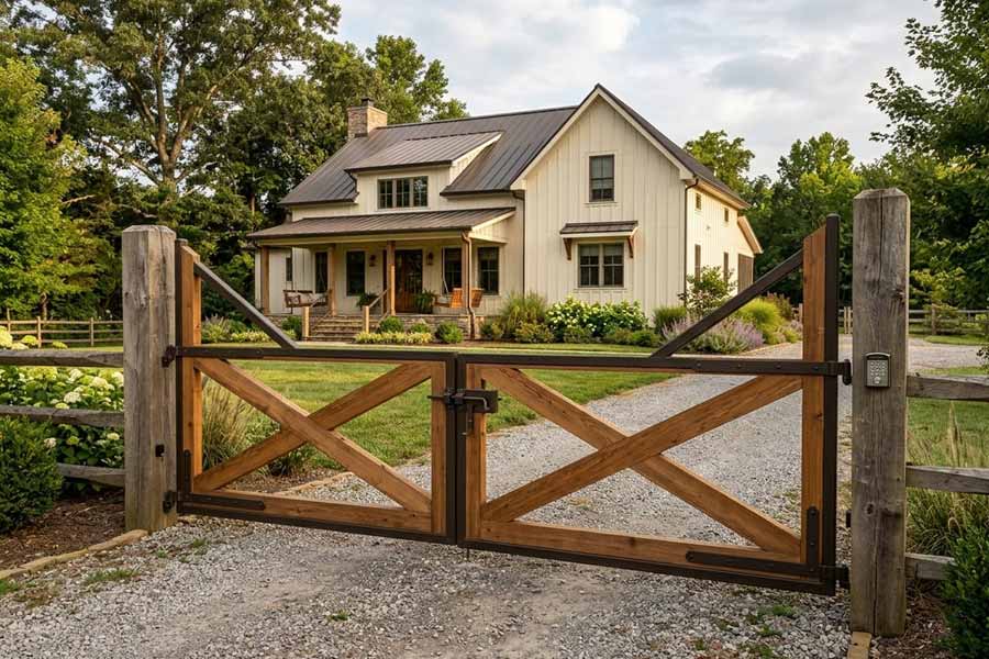country driveway gate style