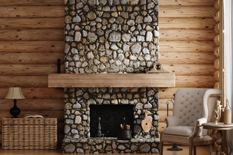 finished logwood wall finished logwood wall