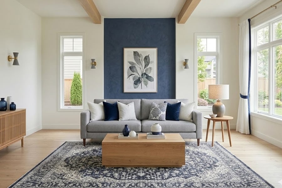 gray sofa decor hdr