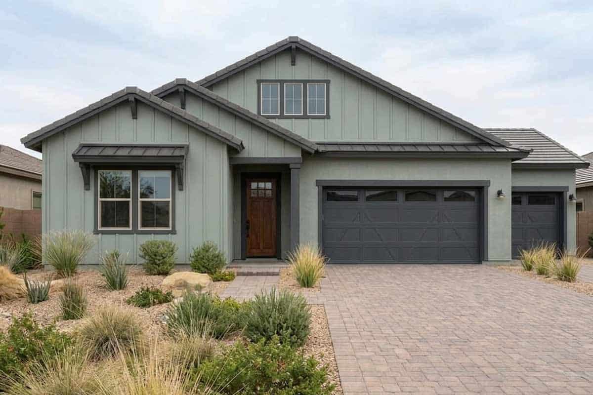 halcyon green painted home exterior