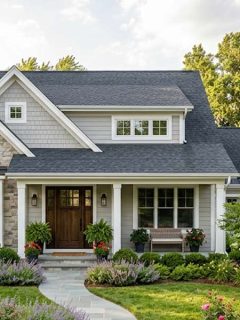 home with beautiful roof design hdr
