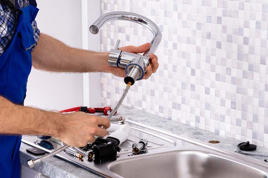 installing new kitchen faucet