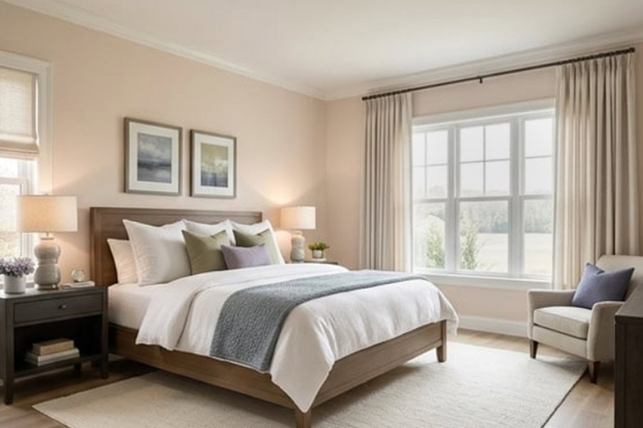 intimate white in primary bedroom