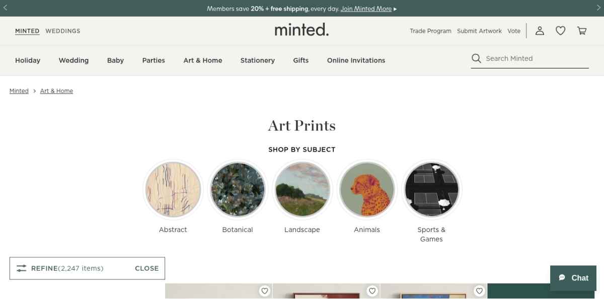 minted screen