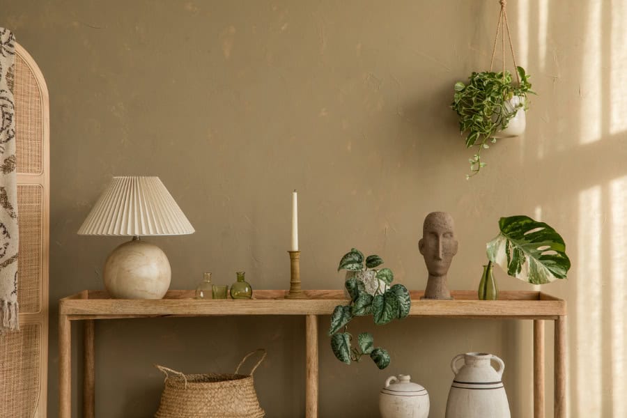 muted earth painted wall