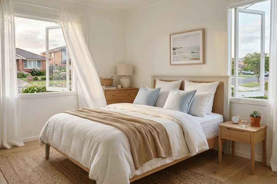 nice guestroom windows open