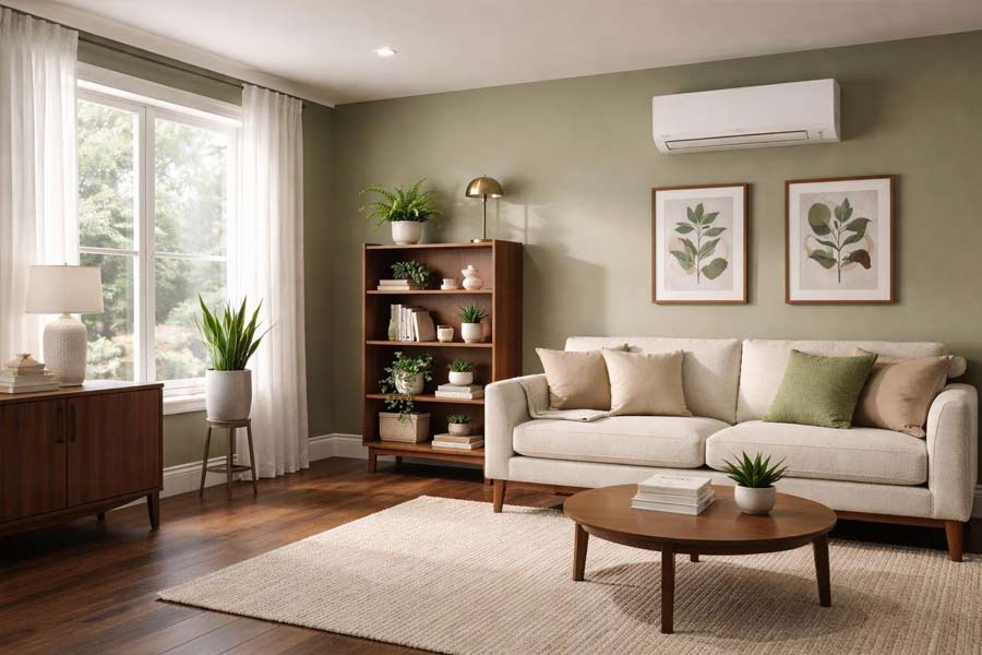 nice living room with ac