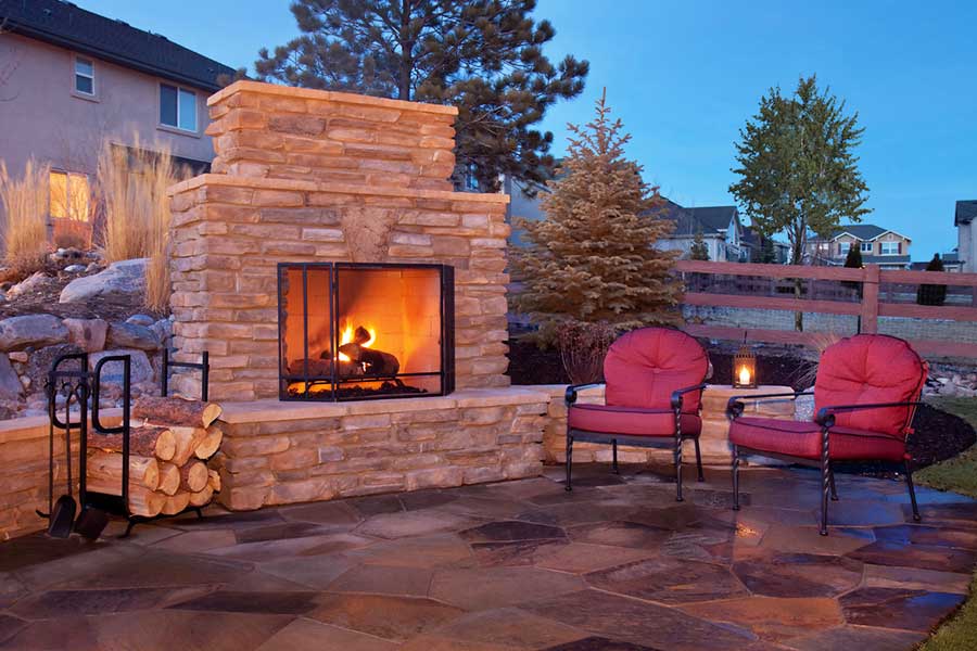 outdoor fireplace design