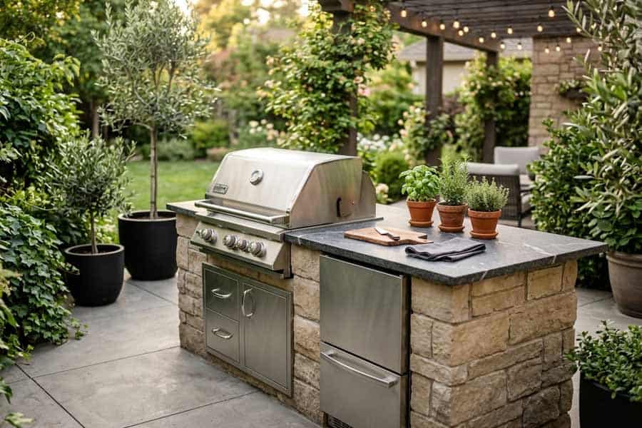 outdoor kitchen backyard