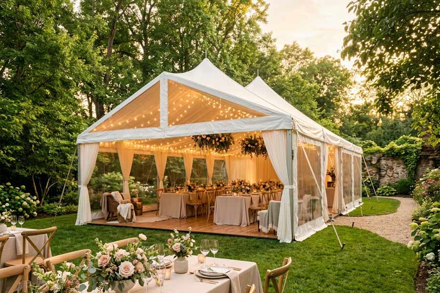 outdoor tents event space hdr