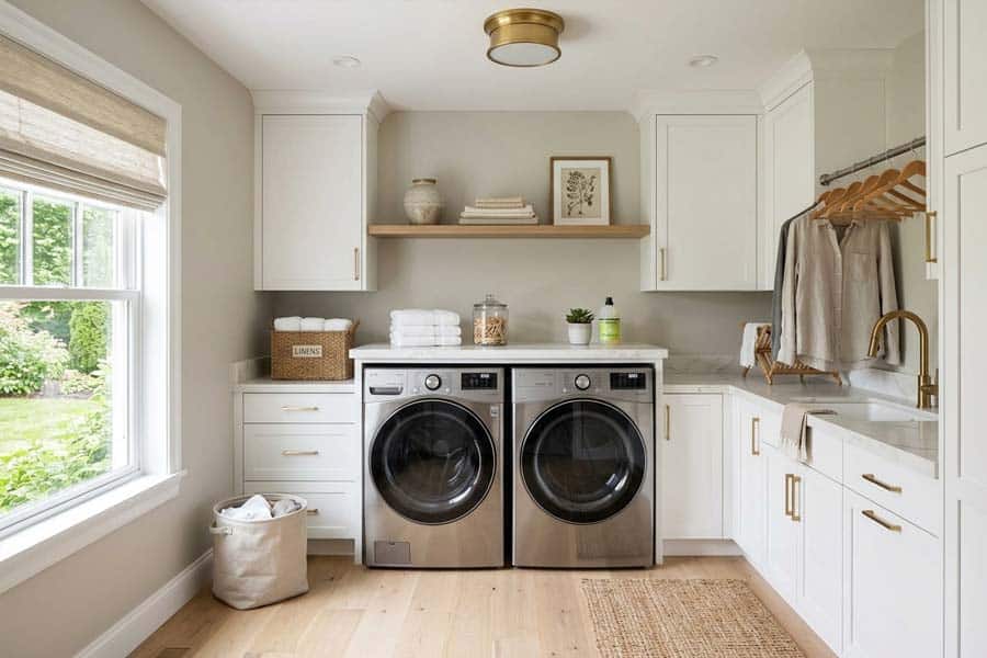 remodeled laundry area